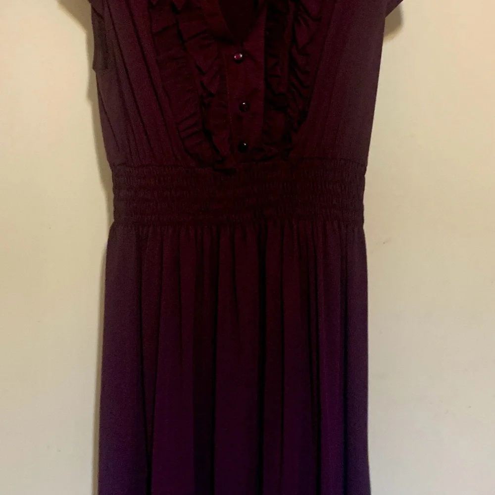 Eggplant Purple Ruffled size Small  Women's Dress NWOT - Picture 7 of 12